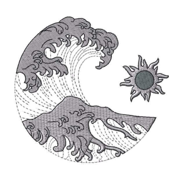 Cosy Mondo Loops Waves Embroidered Logo Hoodie - Mondo Loops